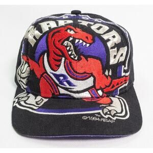 Vintage 1994 Toronto Raptors “The Game” Big Giant Logo Snapback Hat RARE
